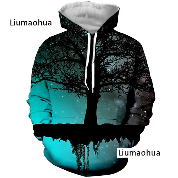 

liumaohua 3d print hoodie унисекс hipster хорошее качество топы размер s-5xl, Black