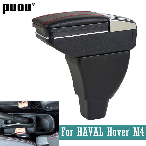 

dual layer armrest for great wall haval hover m4 center console storage box with cup holder ashtray usb interface
