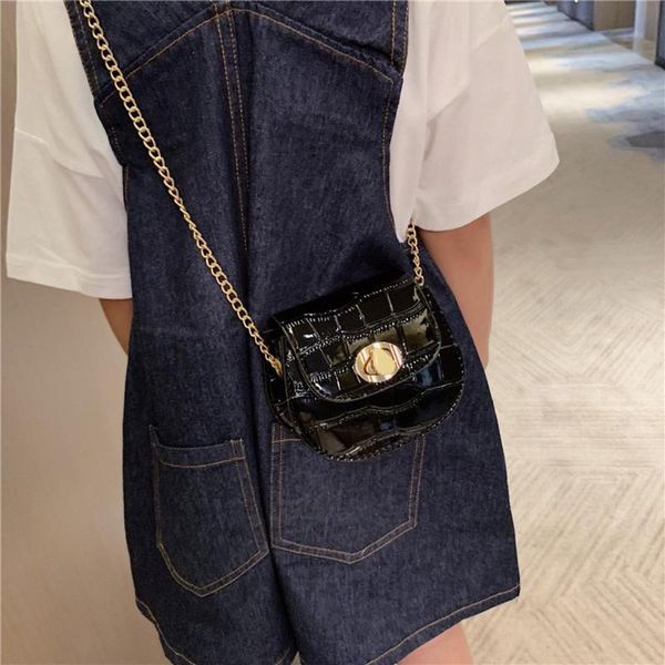 

новая женщина плеча сумки девушки крокодил лакированной кожи shell пакет мобильный телефон сумка ретро дамы кошелек crossbody сумки на ремне