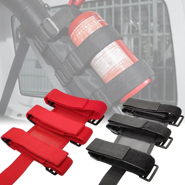 

wrangler car special fire extinguisher nylon strap car roll bar red black auto fixed holder styling for automobile