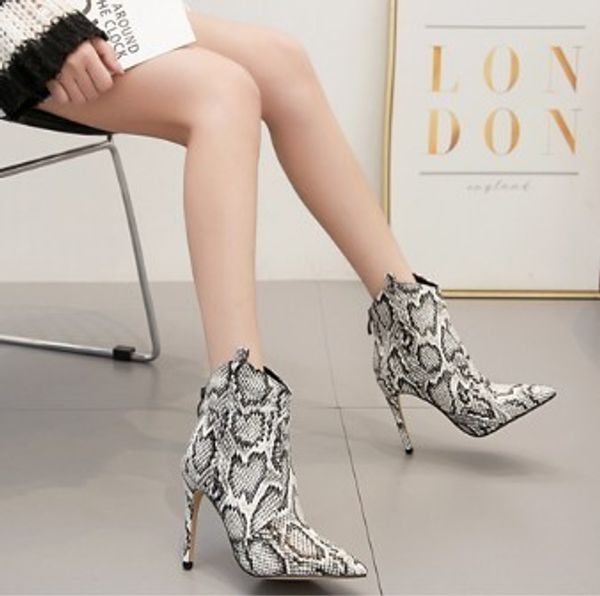 

2019 winter sharp boots temperament nightclub boots high with, Black