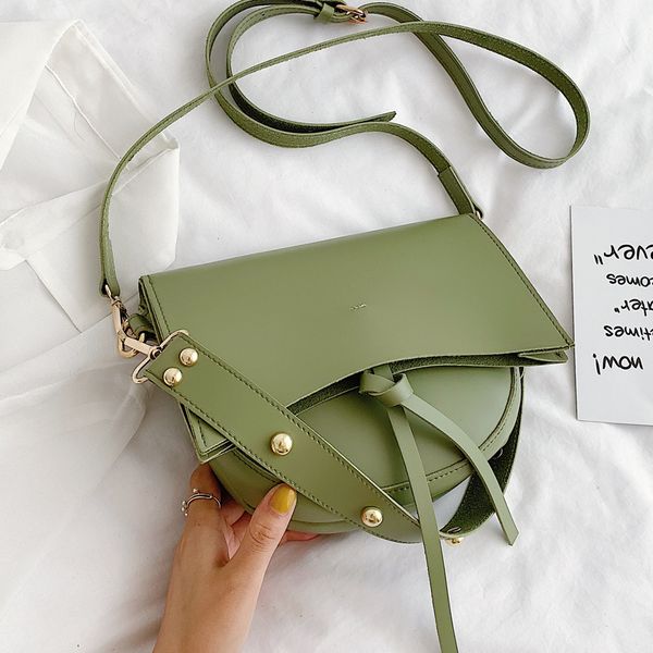 

elegant female tote saddle bag 2019 fashion new pu leather women's handbag travel shoulder messenger bag
