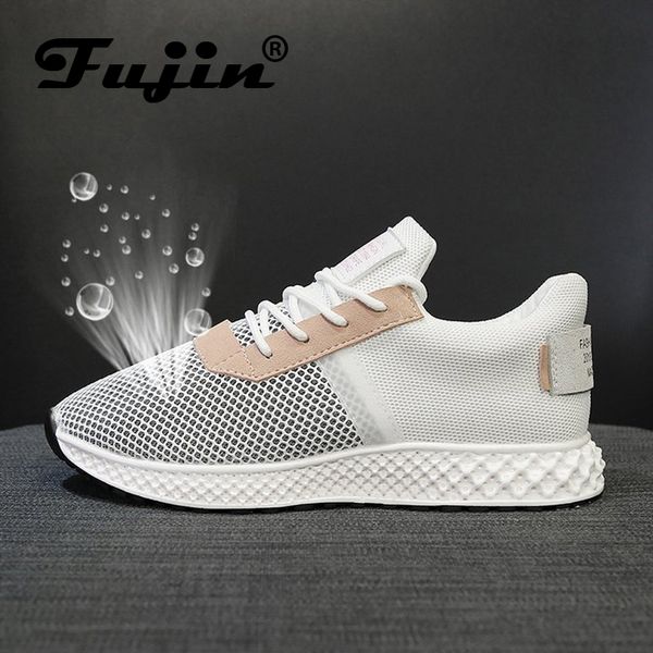 

fujin sneakers women 2019 gym vulcanized tenis dropshipping women casual shoes fashion breathable walking mesh flat shoes, Black