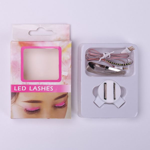 

new led eyelashes eyelid false eyelashes led light eye lash luminous shining eyelash for party bar makeup eye lash eyelid
