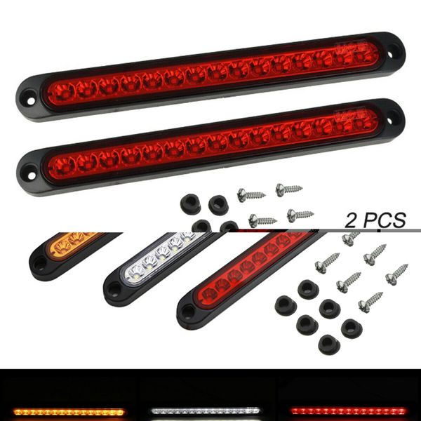 

2pcs dc10-30v car truck trailer 15 leds light bar reverse backup lamp brake steering taillight truck trailer led tail light