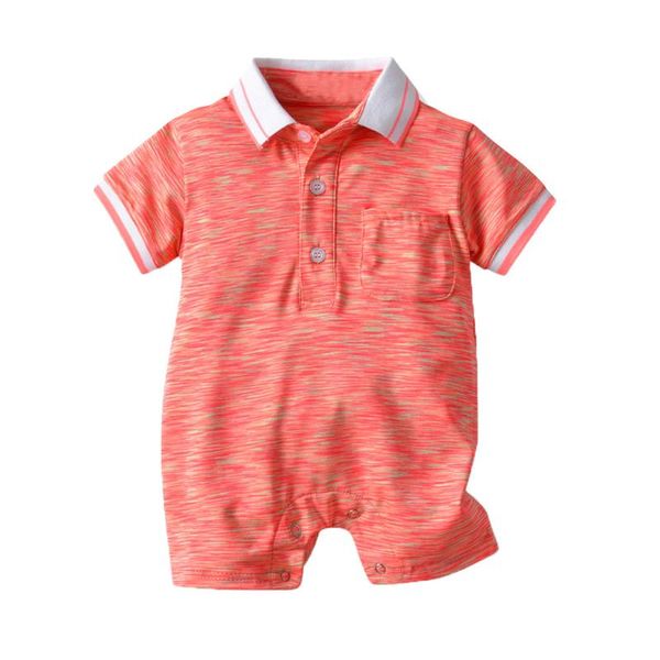 

newborn baby boys romper infant baby summer solid striped jumpsuit new toddler kids gentleman casual bodysuit clothes #lr4, Blue