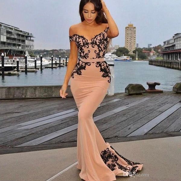 

очаровательная русалка вечерние платья аппликации кружева атласная длина пола длинные платья выпускного вечера элегантные платья невесты на, Black;red