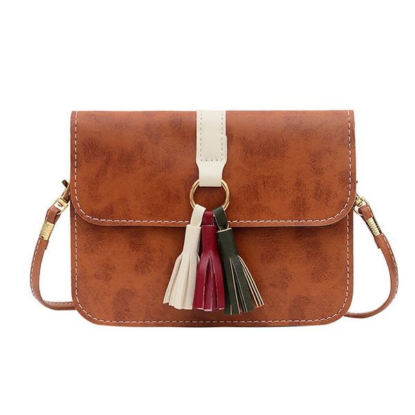

2019 new women's bag trend mobile phone bag wild tassel new bucket winter chain mobile wild shoulder messenger 1108#c