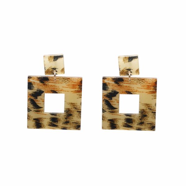 

shiny side new fashion brand jewelry acrylic geometric stud earrings for women gift pierced square beads earrings ing, Golden;silver