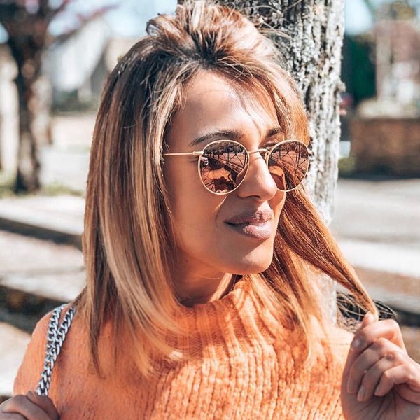 

cute retro oval sunglasses women small gold black vintage retro sun glasses female silver eyewear oculos, White;black