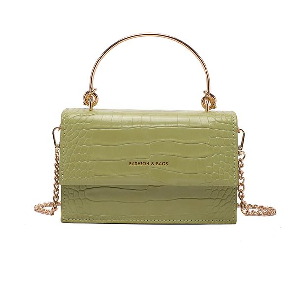 

women handbag 2020 fashion new pu leather crocodile pattern chain shoulder messenger bag