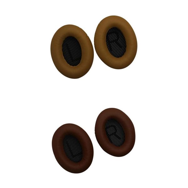 soft sponge earbuds earphone cushions, headphone protector sponge ear pads cover replacement for bose qc25 headphone bronze+brown