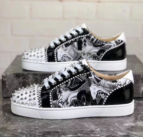 

высочайшее качество full packet design red bottom sneaker мужчины женщины тренеры seavaste orlato мужчины s плоский юниор печати genuine lea