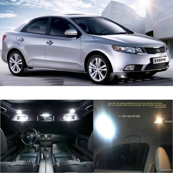 

led interior car lights for kia forte forte hatchback room dome map reading foot door lamp error 9pc
