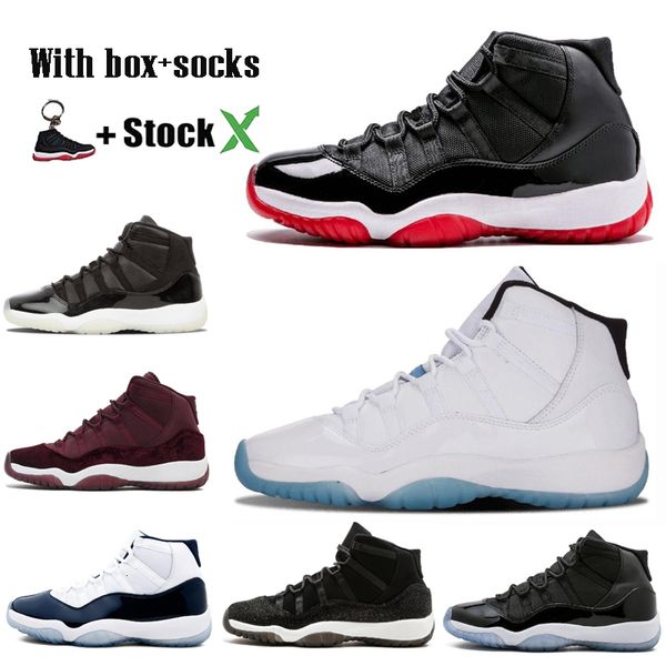 

bred 11 mens basketball shoes 11s concord platinum tint concord low cap and gown legend blue metallic silver mens trainer sports sneakers