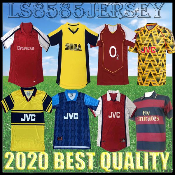 

retro arsen bruised banana 1982 92 93 94 97 1998 1999 home henry bergkamp away soccer jerseys 2000 2001 2004 jersey highbury football shirts, Black;yellow