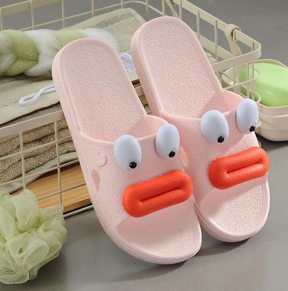 

slippers indoor bathroom slippers big mouth home couple slipper female summer funny creative beach family shoe 36-45, Black