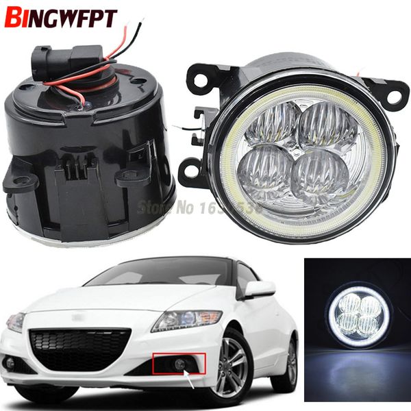 

2x super bright angel eyes white blue led fog light for cr-z crz 2013 2014 2015