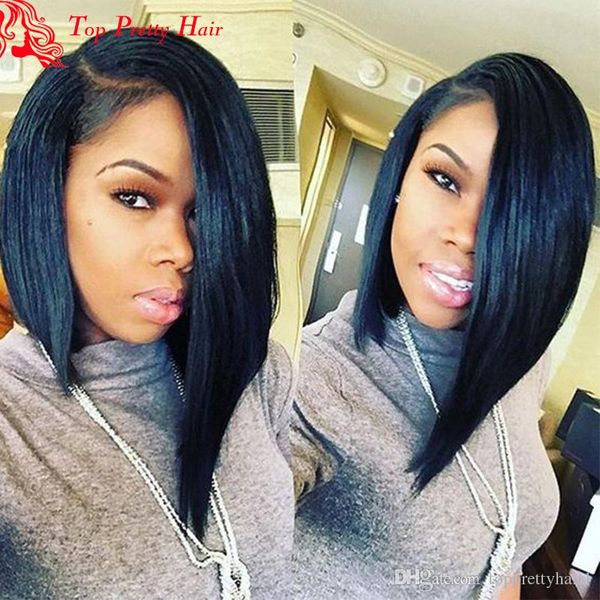 U Part Bob Wig Short Hairstyles For Black Women Glueless Indian