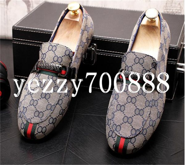 

2019 new canvas leather casual driving oxfords party flats shoe mens loafers moccasins italian men wedding shoes size 38-43 fdzhlzj, Black