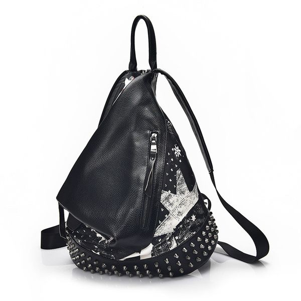

shoulder bag women 2019 new wave joker fashion bag ladies pu soft leather student travel backpack