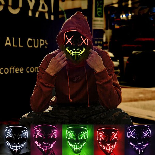 

halloween mask mask party masquerade v word neon shining in dark scarlet horror maska shiny