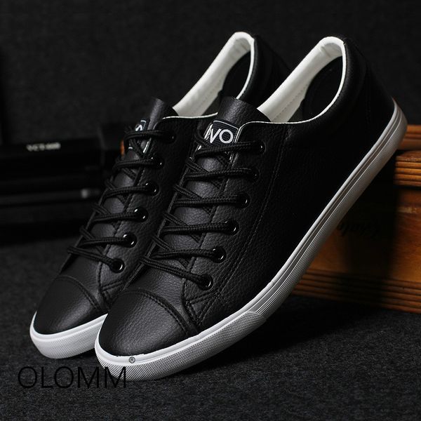 

spring and autumn shoes mens laced sports shoes flat bottom loafers tenis masculino zapatos de hombre platform sneakers, Black