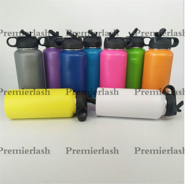 

stainless steel water bottle 12 colors 40oz vacuum insulated travel coffee mug cup handle mouth flip cap with lid
