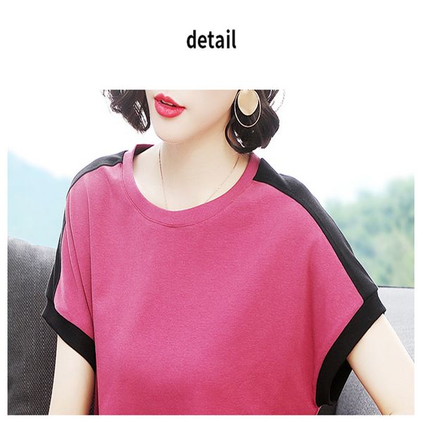 

women's silhouette cotton short sleeve t-shirt in white for spring/summer 2020 045