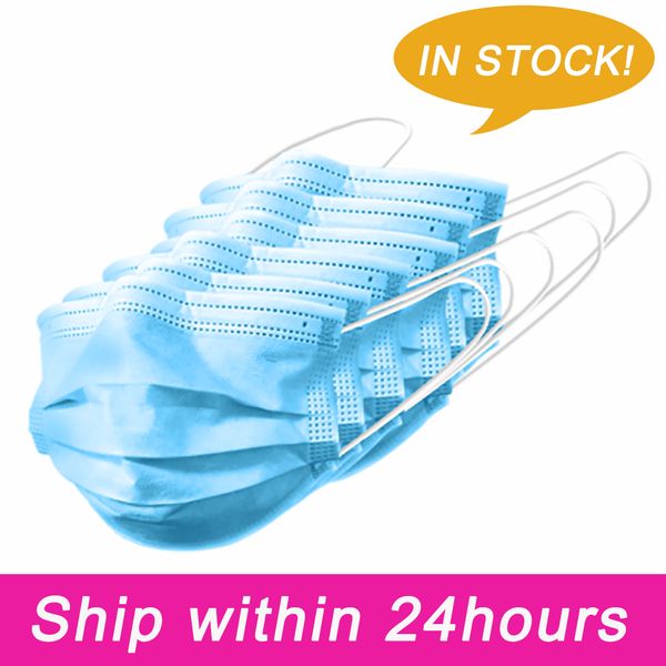 

disposable mask 3 layer face mask anti-dust breathable mouth mask non woven ear loop protective masks
