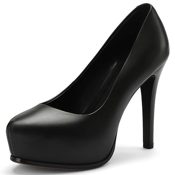 

2020 women's high heels bride party black pointed toe shallow mouth genuine leather pumps women shoes big size 33-40 e0012