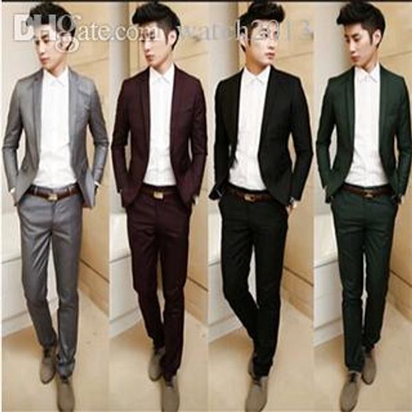 

оптовая продажа-2016 новое прибытие terno masculino британский стиль джентльмен платье костюмы мужчины последние модели пальто брюки, мужчин, White;black