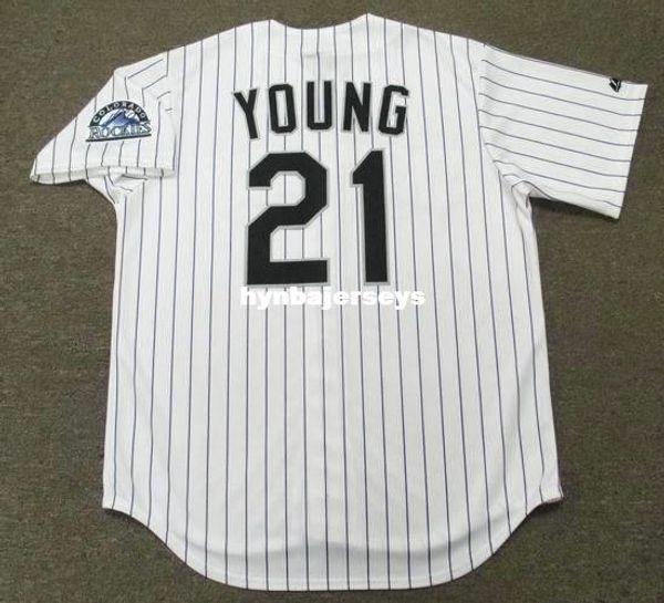 

custom eric young colorado stitched 1996 majestic vintage home baseball jersey retro mens jerseys shirt, Blue;black
