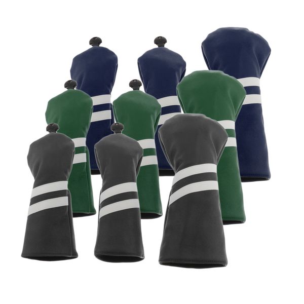 

9pcs durable wood head cover protector golf 400cc headcover anti-slip golfer