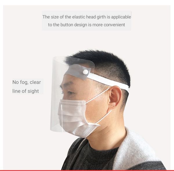 

fast deliveryclear full face shield protective face mask anti droplet transparent reusable adjustable confortable