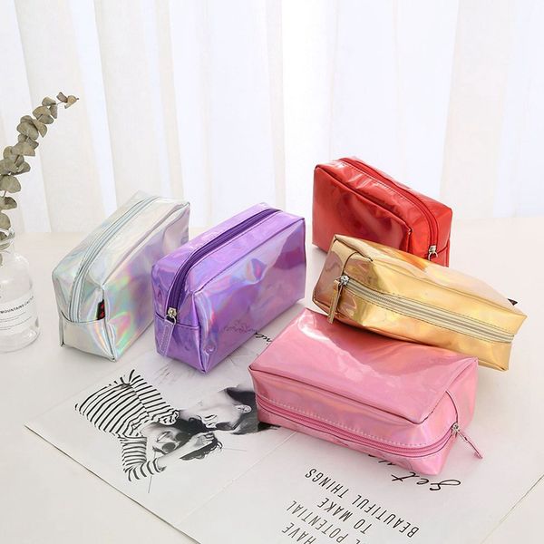 

holographic laser make up bag for girls super shiny coin purses women wallet