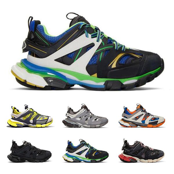 

2019 Release 3.0 Tess S Paris track men gomma maille yellow For men women Triple S Clunky Sneakers Casual Shoes Designer Shoe
