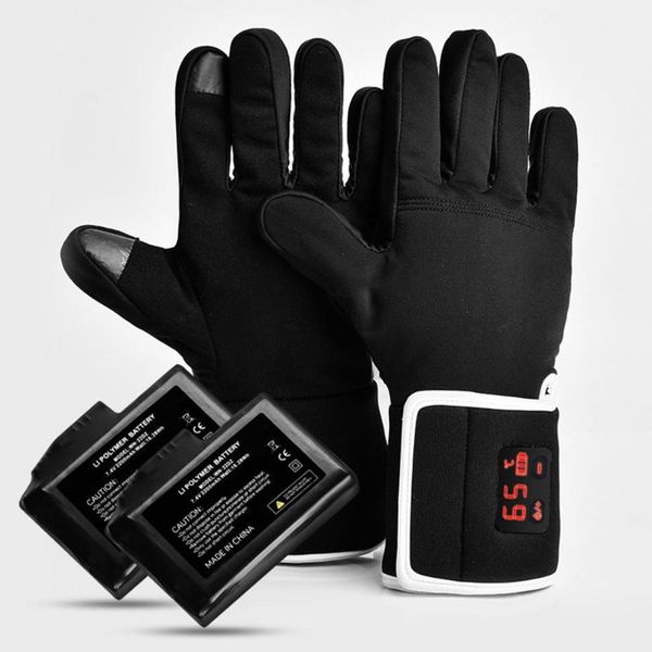 

heated gloves warm keeping smart touch screen waterproof electric heated gloves for winter outdoor skiing riding