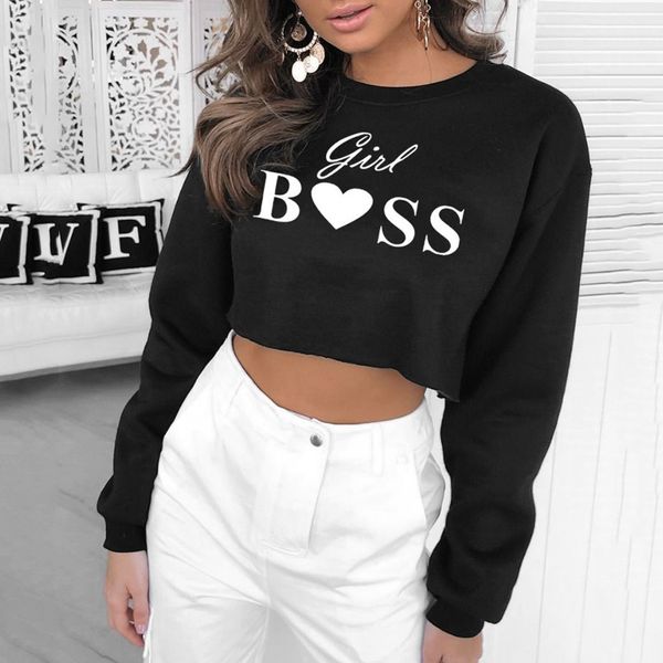 

women sweatshirt letter print loose long sleeve women autumn casual harajuku shirt pullovers plus size#j30, Black