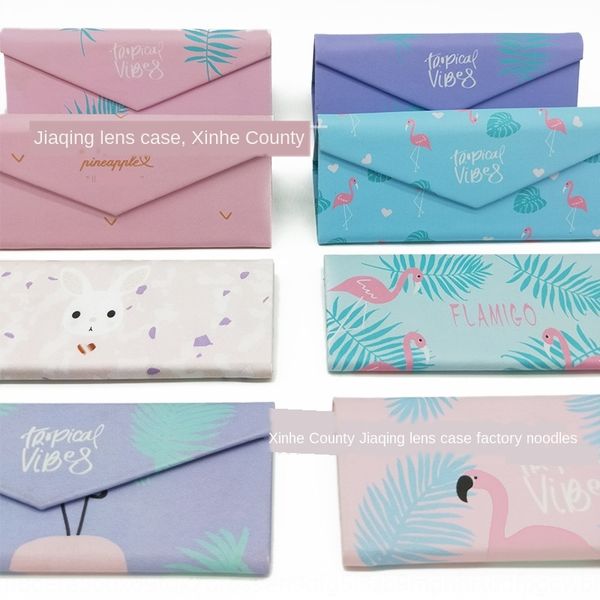 

cute crane rabbit pointed triangle folding handmade case case handmade sun glasses box myopia glasses box