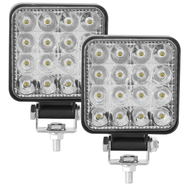

led light bar,2pcs 3 inch 48w square work light offroad led fog truck driving boat lighting for