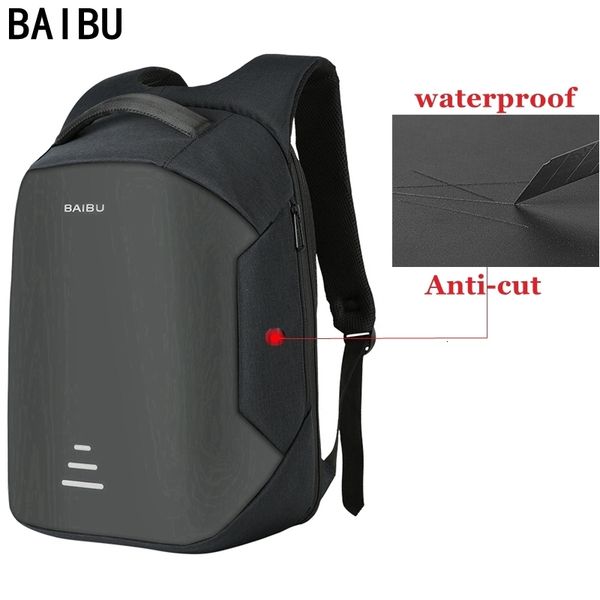 

baibu новых мужчины 15,6 laptop backpack защита от угона рюкзак usb зарядных женщин школа ноутбук сумка оксфорд водонепроницаемых путешестви