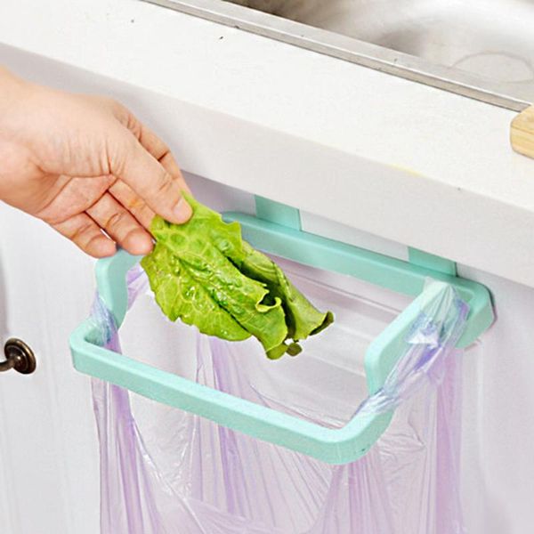 

2018 portable garbage bag holder hanging kitchen door back type clip stand household cabinet cupboard washcloth hanger