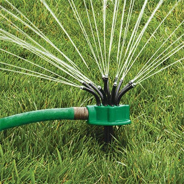 Grüner 360 Grad drehbarer Sprinkler, Nudelkopf-Wassersprinkler, Gartenbewässerung für die Gartenbewässerung, Dachkühlung