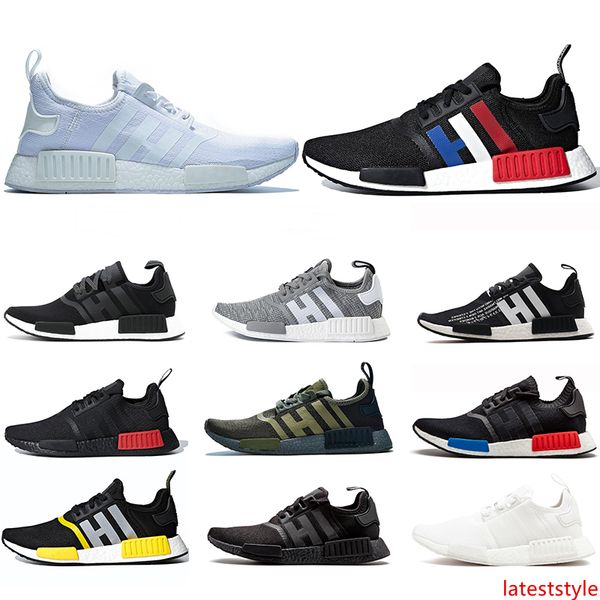 

2020 nmd r1 human race running shoes pharrell williams men sneakers bred og classic oreo mens womens mastermind japan sports size 36-45