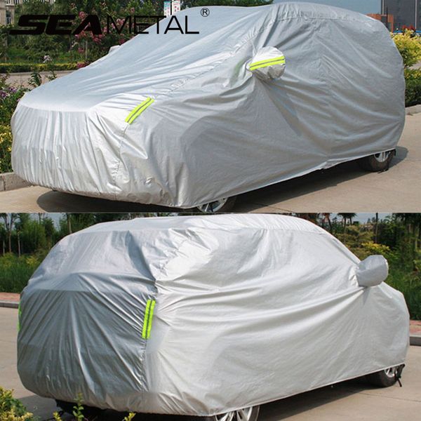

waterproof car covers outdoor sun protection cover for car reflective stripe for suv sedan hatchback auto exterior accessories
