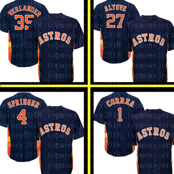 

27 jo e altuve hou ton a tro jer ey a tro 4 george pringer 1 carlo correa 35 ju tin verlander ba eball jer ey embroidery logo