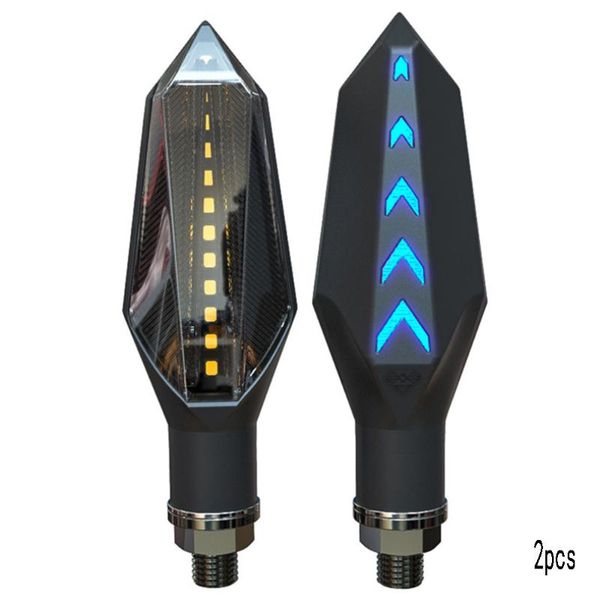 

2 pcs 2in1 motorcycle atv daytime running lamps flowing led lights blue &yellow