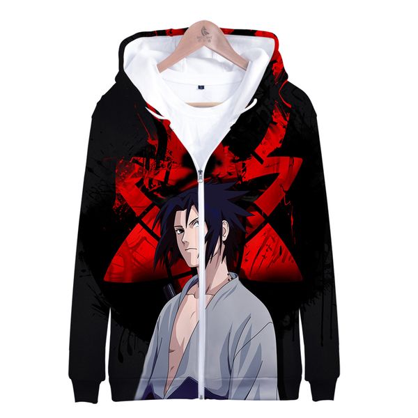 

naruto hoodie zipper sweatshirts 3d hoodies pullovers men women long sleeve outerwear naruto sweatshirts hoodie, Black