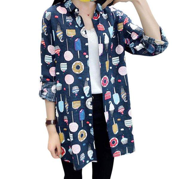 

elegant ladies office work wear shirt women long print long sleeves 3xl 4xl 5xl plus size casual blouses tunics female, White